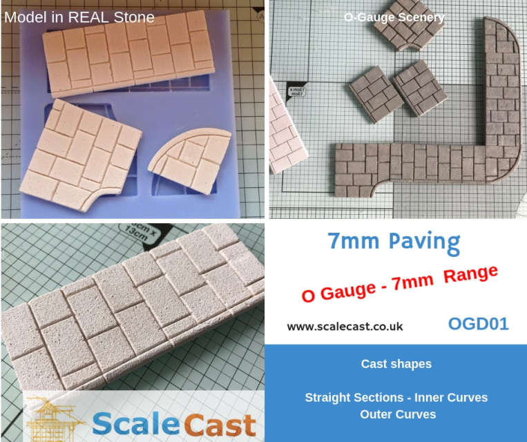 O Scale OGD06 O gauge DRESSED STONE SHEET mould in 7mm Scale 