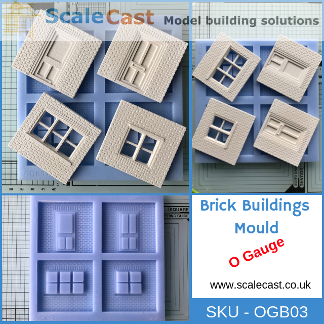 O gauge BRICK BUILDINGS Mould O Scale OGB01 Brick Sections 