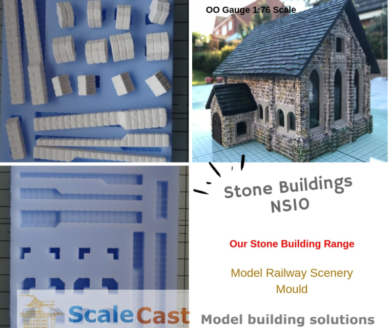 Model Railway Stone Building Kit OO Gauge OFFER 15 MOULD FULL STONE KIT 