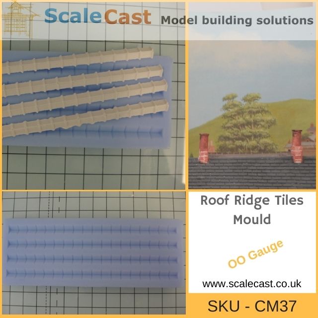 Model Railway Small Slate Tiles Casting mould OO Scale CM43 
