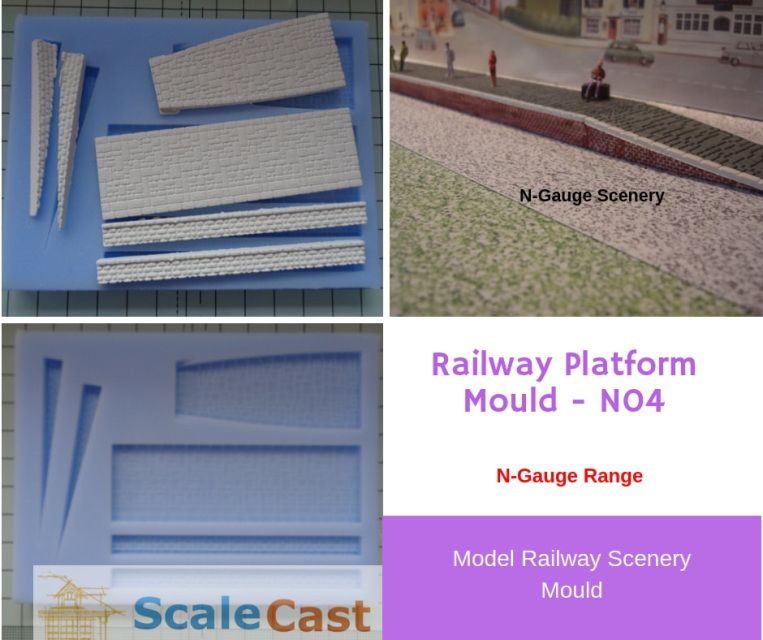 CM42 Model Railway Scenery OO Scale Pantile Roof Sheet mould