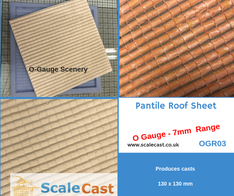 Pantile Roof Sheet mould CM42 Model Railway Scenery OO Scale 