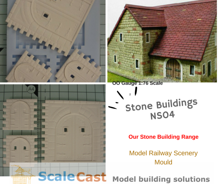 NS11 for Model Railways Stone Buildings Double Windows Mould OO Gauge 